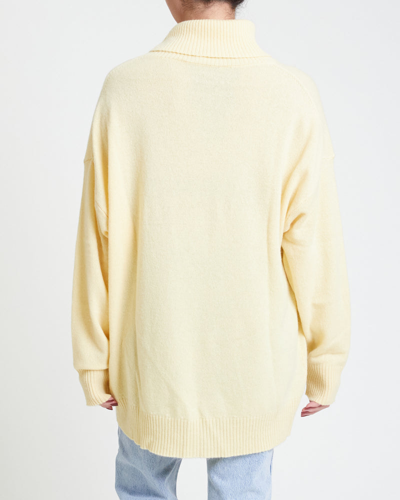 HALEY Boxy Turtleneck Sweater in Cashmere