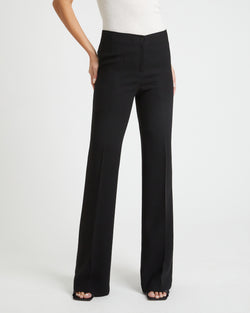 Flared Pant in Fluid Cady in Black