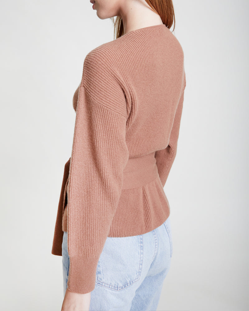 JULIETTE Wool/Cashmere Wrap Cardigan