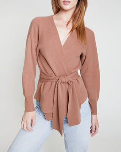 JULIETTE Wool/Cashmere Wrap Cardigan