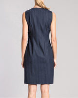 KRYSTAL Sheath Dress with Slanted Waist Panel