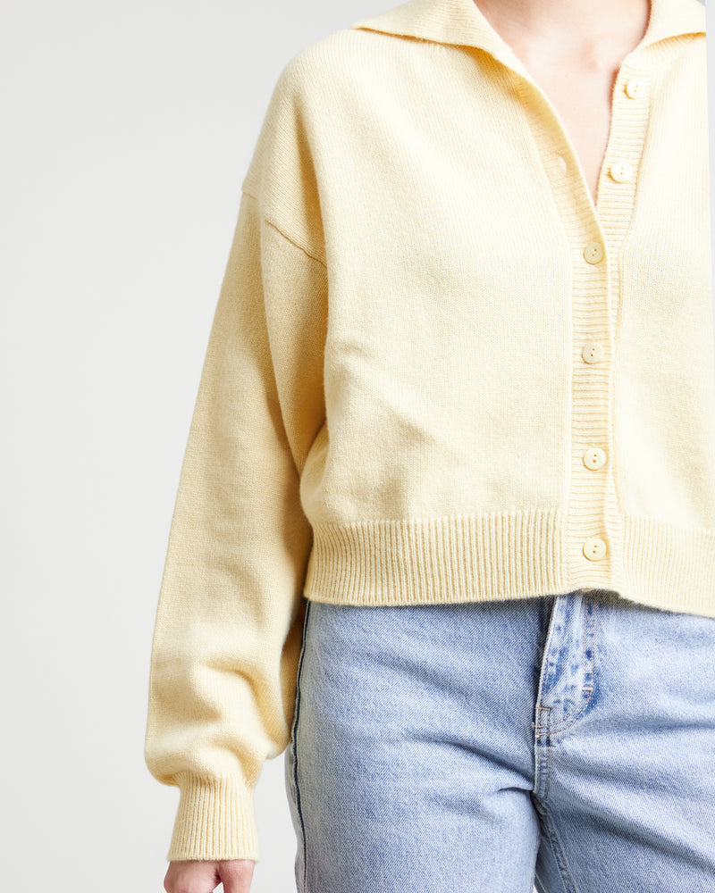LENA Cropped Cashmere Cardigan