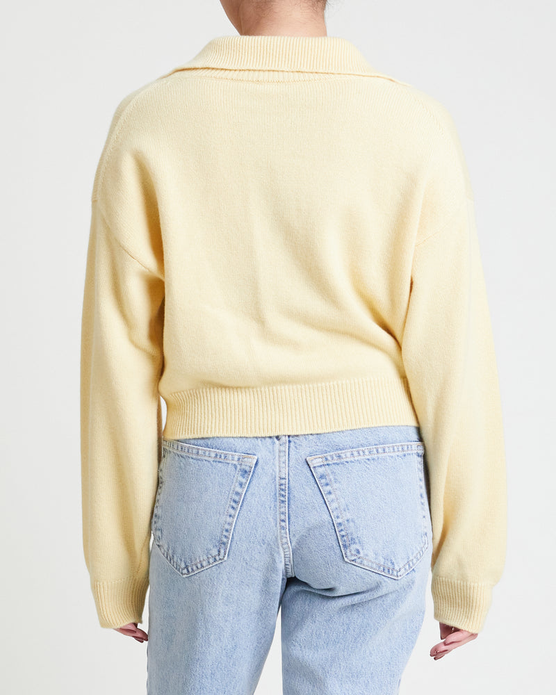 LENA Cropped Cashmere Cardigan