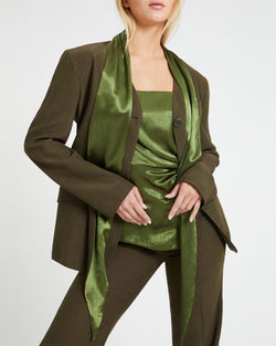 CORA Oversized Jacket with Neck Tie