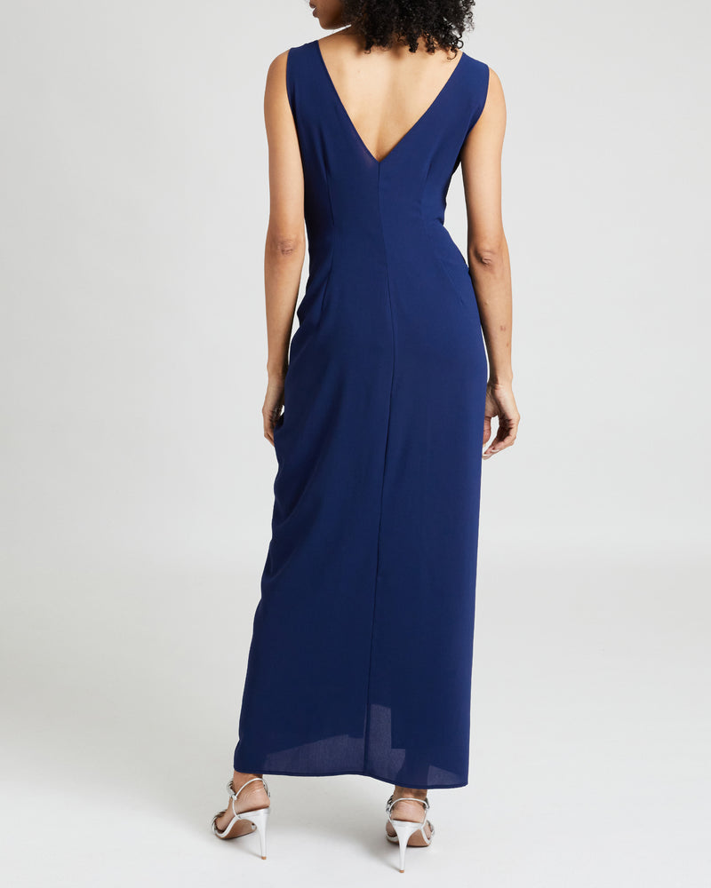LETTY Sleeveless Dress with Front Wrap