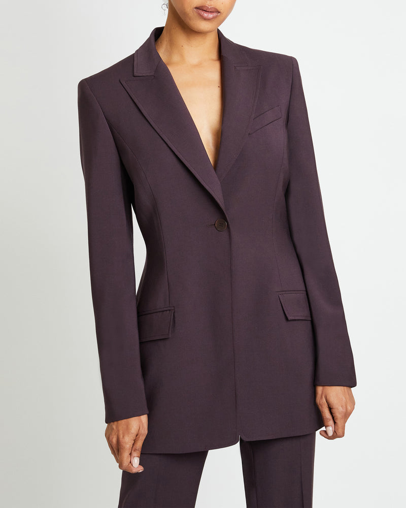 Nelli Long Fitted Wool Blazer