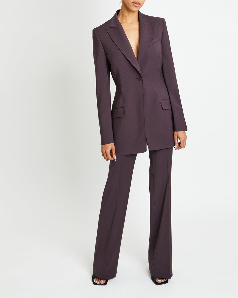 Nelli Long Fitted Wool Blazer