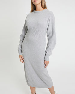 NELL Crew Neck Merino Wool Dress