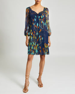 NORA Silk Print Shift Dress