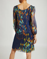 NORA Silk Print Shift Dress
