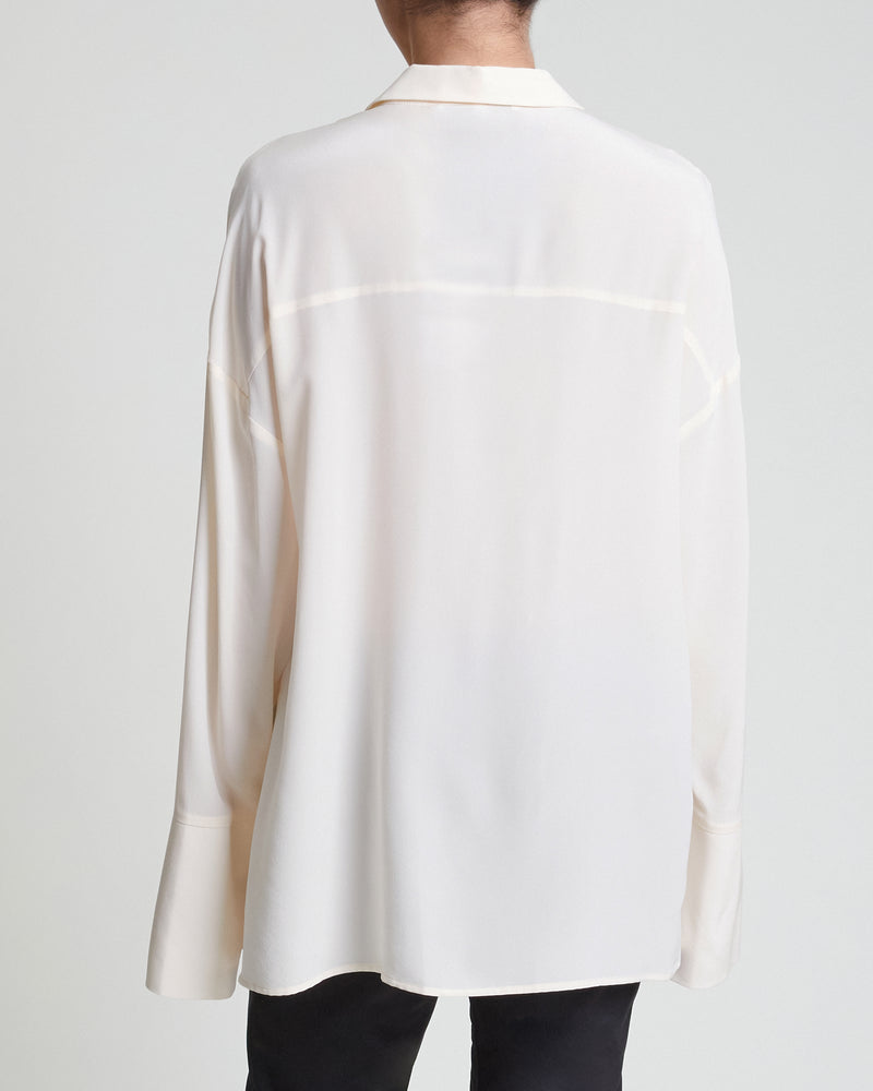 PERLA Oversized Silk Georgette Blouse