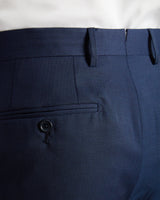Blue Super 100's Wool Natural Stretch Pant, Made in Italy