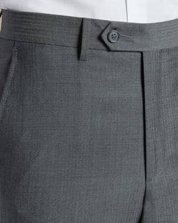 Grey Super 100's Wool Natural Stretch Pant, Made in Italy
