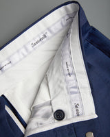 Blue Super 100's Wool Natural Stretch Pant, Made in Italy