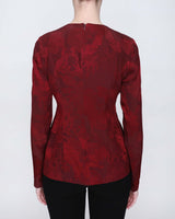 SADIE Long Sleeve Keyhole Blouse