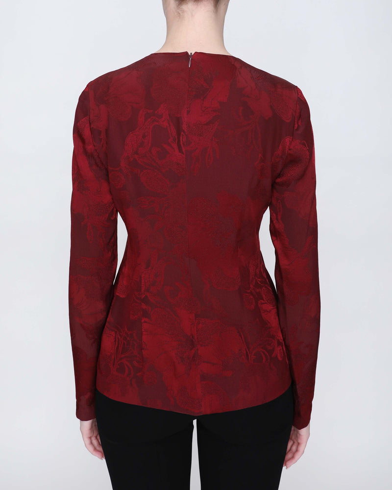 SADIE Long Sleeve Keyhole Blouse