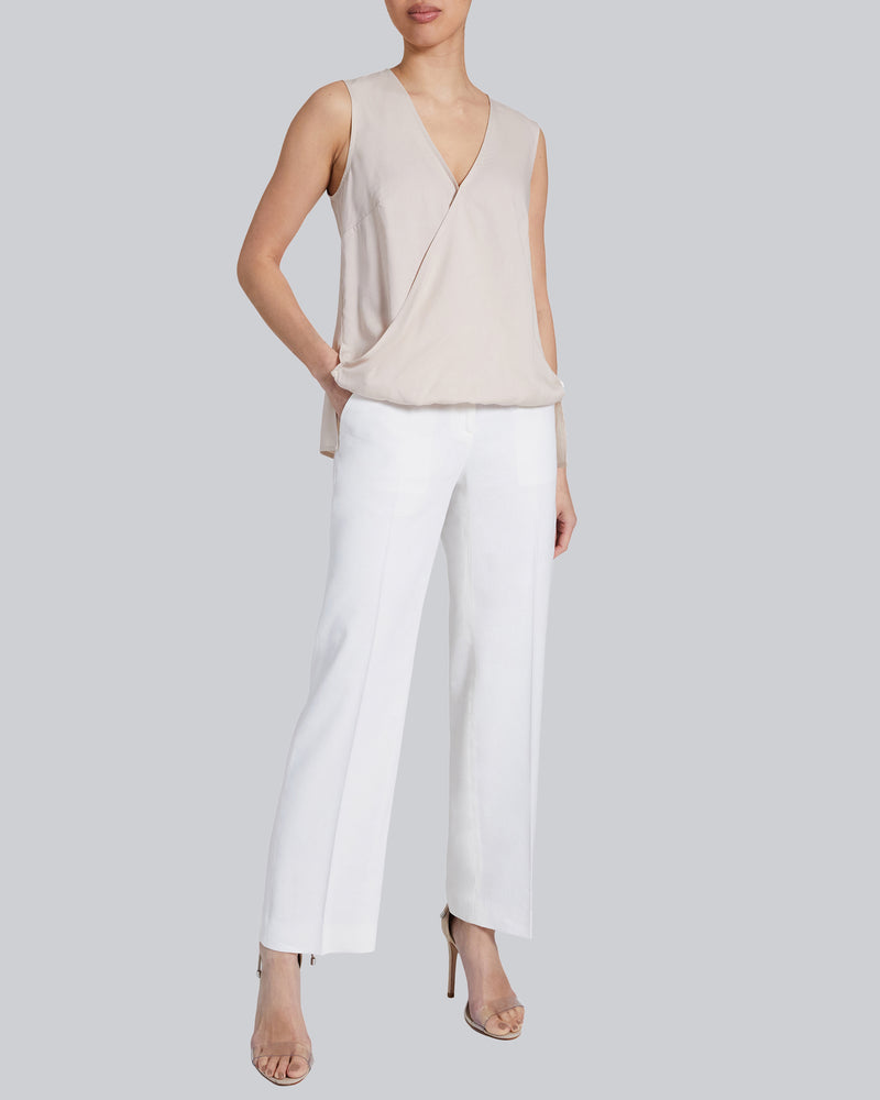 SONA Straight Leg Ankle Pant in Stretch Linen